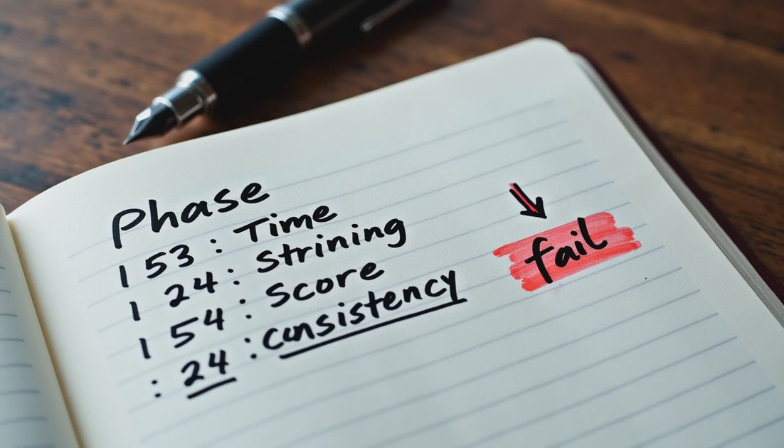 Handwritten five-stage full workflow test notes for AI creative tools