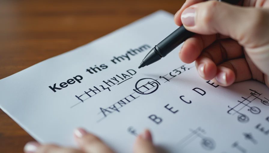 Hand marking preserved voice rhythm in AI-generated post